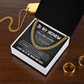 Gift box with gold Cuban chain necklace and heartfelt message card for nephew's birthday or graduation from aunt or uncle.
