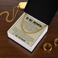 Cuban chain necklace with a 'To My Nephew' message card, ideal gift for nephew's birthday or graduation from aunt or uncle.