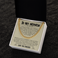 Cuban chain necklace with 'To My Nephew' message card, perfect gift from aunt or uncle for birthday or graduation, expressing love and pride.