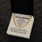 Cuban chain necklace gift with 'To My Nephew' message card in a box, perfect for birthday or graduation from aunt or uncle.