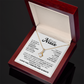 Alluring Beauty Necklace for Niece displayed in a luxurious box with a heartfelt message card for encouragement and love.