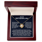 Love Knot Necklace with heartfelt message card for sister-in-law, a long distance gift symbolizing unbreakable family bond.