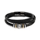 Love You Forever nephew bracelet, black braided leather with engraved message, perfect gift from aunt or uncle, heartfelt keepsake.