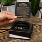 "Love You Forever" Nephew leather bracelet with engraved message and heartfelt card, presented on a gift box, perfect from aunt or uncle.