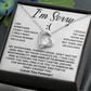 Forever Love Necklace with heartfelt apology message, perfect I'm sorry gift for her, expressing regret and unconditional love.